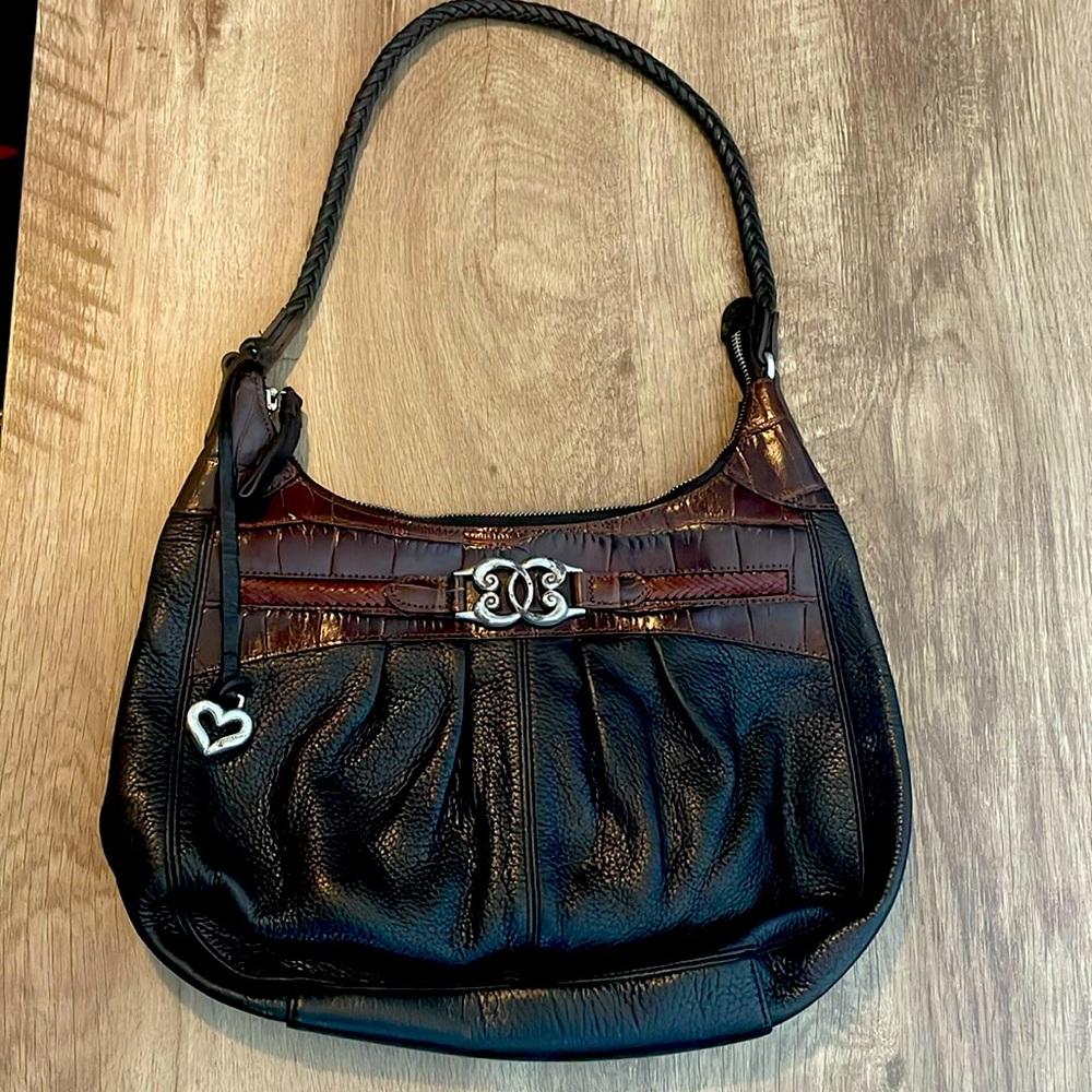 Brighton Black Leather Balboa Purse
